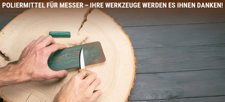 polishing a carving knife