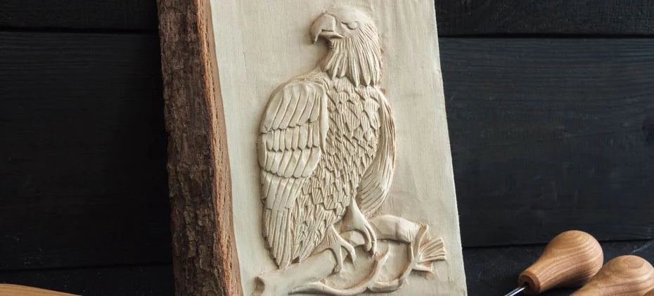 relief carved eagle