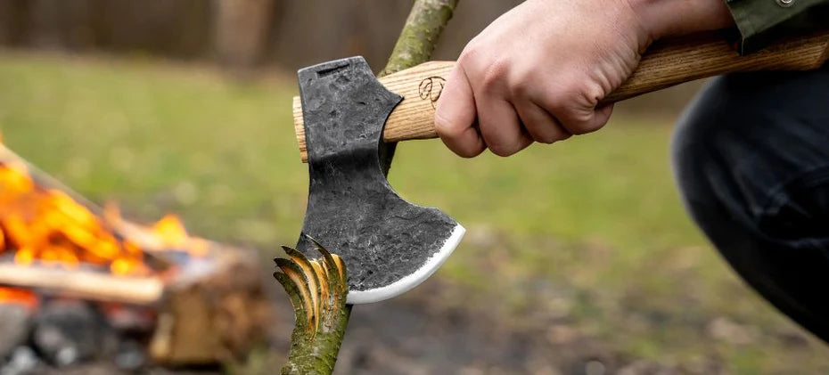 carving with an axe