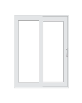 PELLA LIFESTYLE SERIES CONTEMPORARY 2 PANEL 71.25" X 95.5" ADVANCED LOW-E INSULATING TEMPERED ARGON FILL GLASS ASSEMBLED SLIDING/GLIDING PATIO DOOR GRILLES/SCREEN OPTIONS