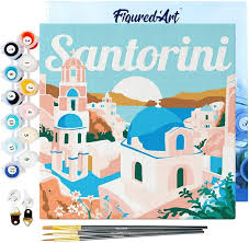 CREART Santorini Paint by Number 12x16
