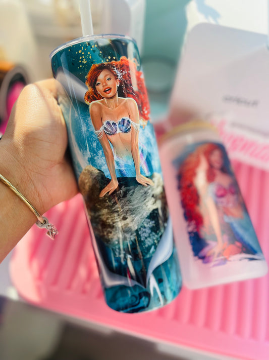 The Little Mermaid Tumbler with Straw – Live Action Film