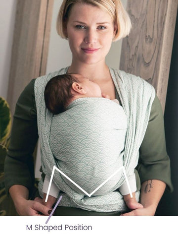 Baby facing parent in a baby sling