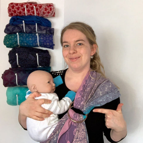 how to get rings to the right height on a baby ring sling