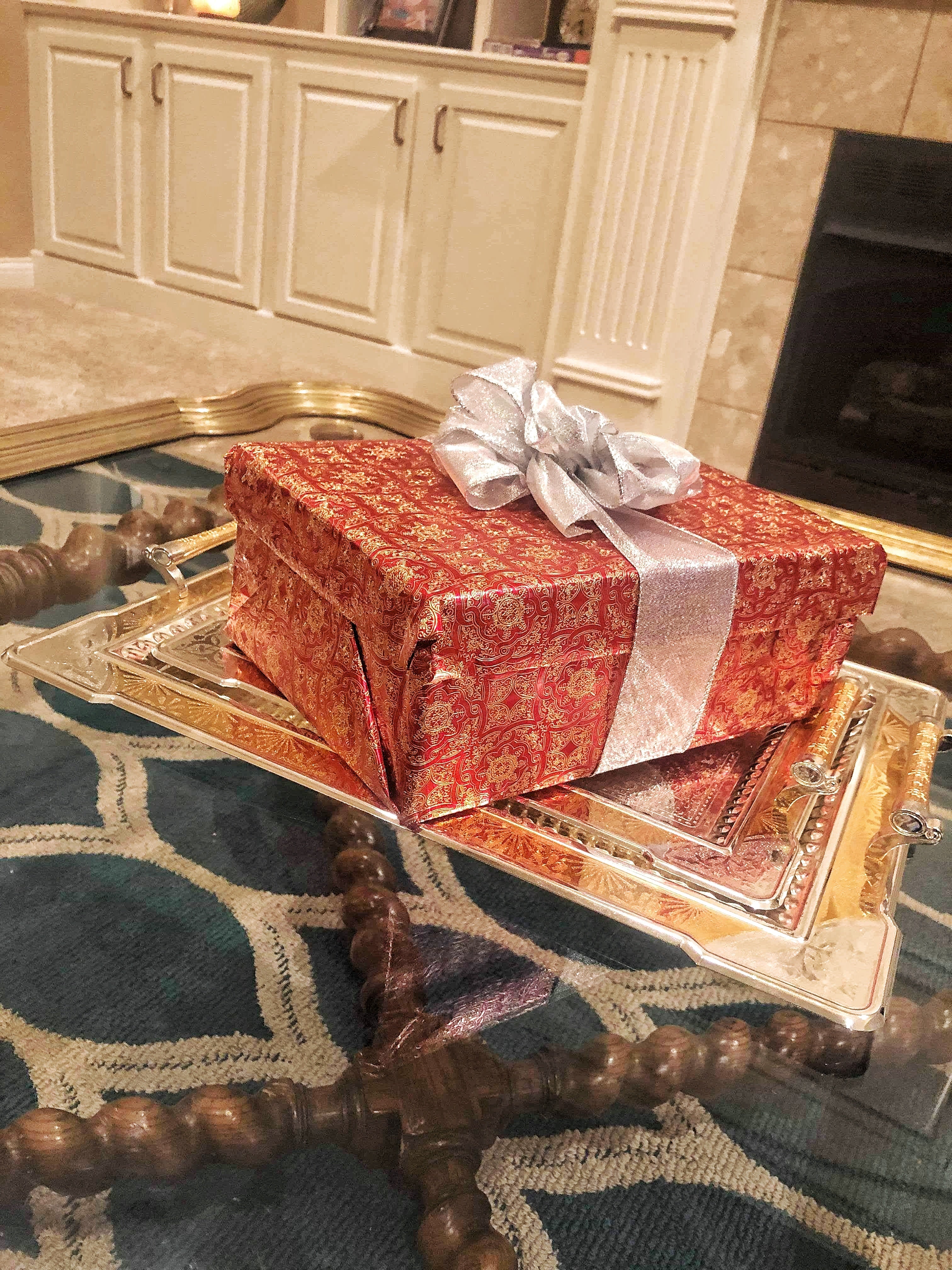 Carina's wrapped gift