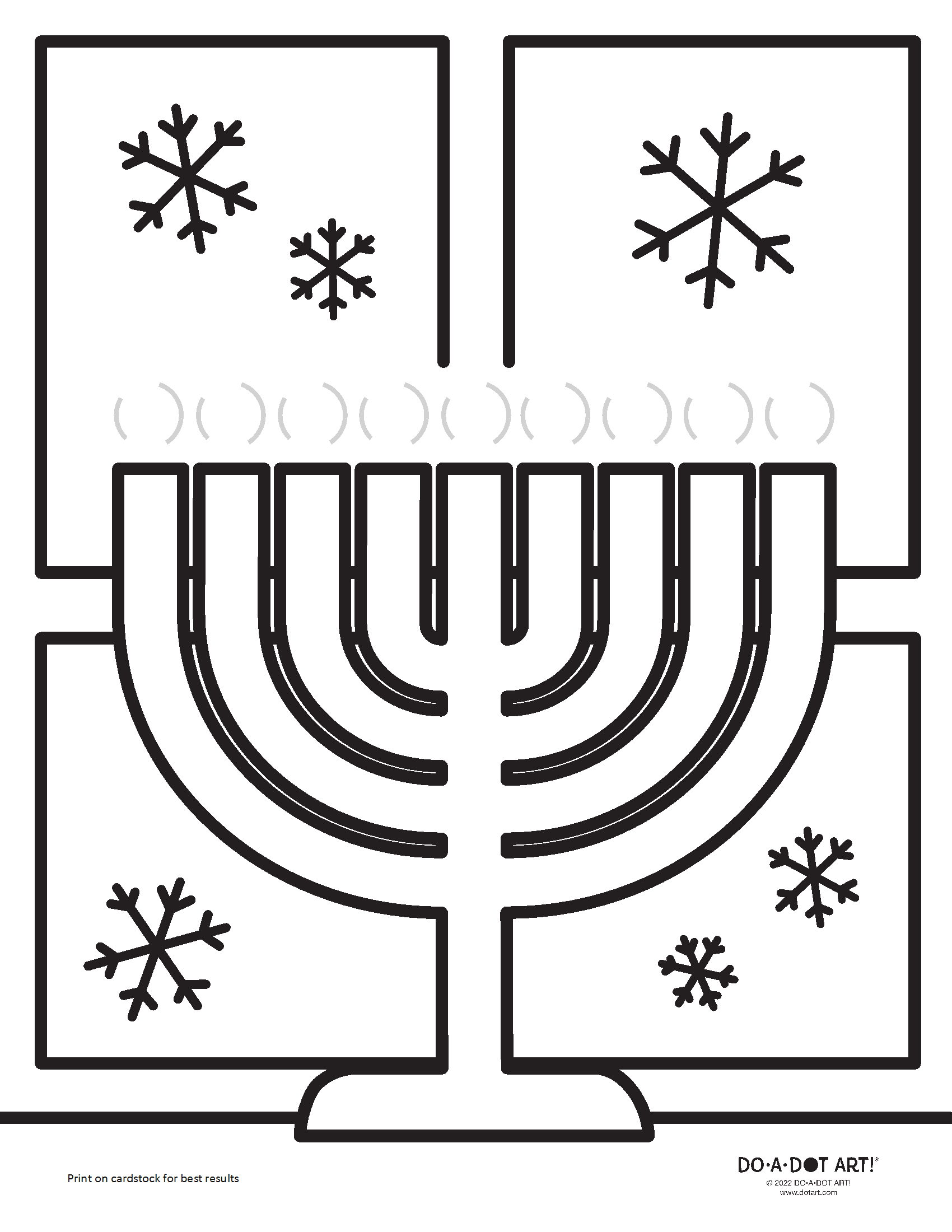 Preview of Menorah Printable