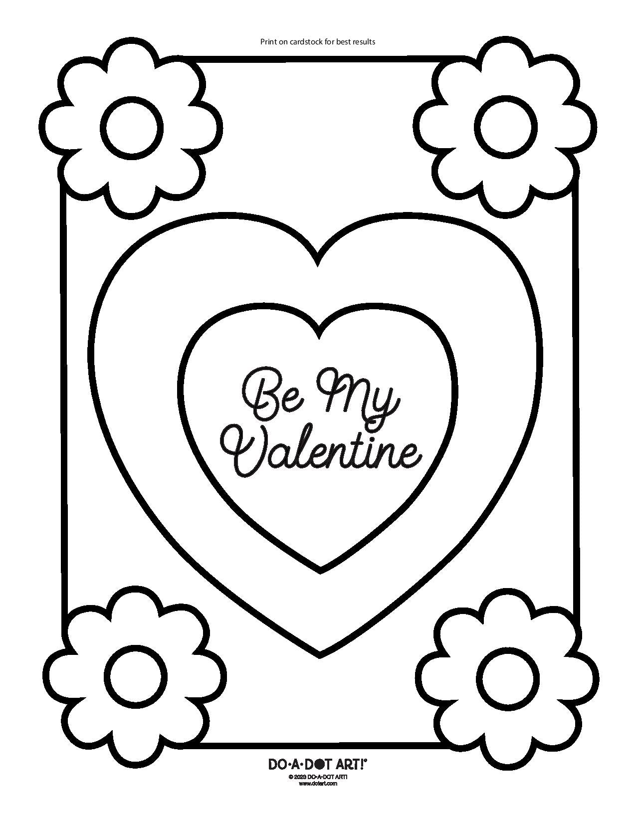 Preview of Be My Valentine 1 Printable