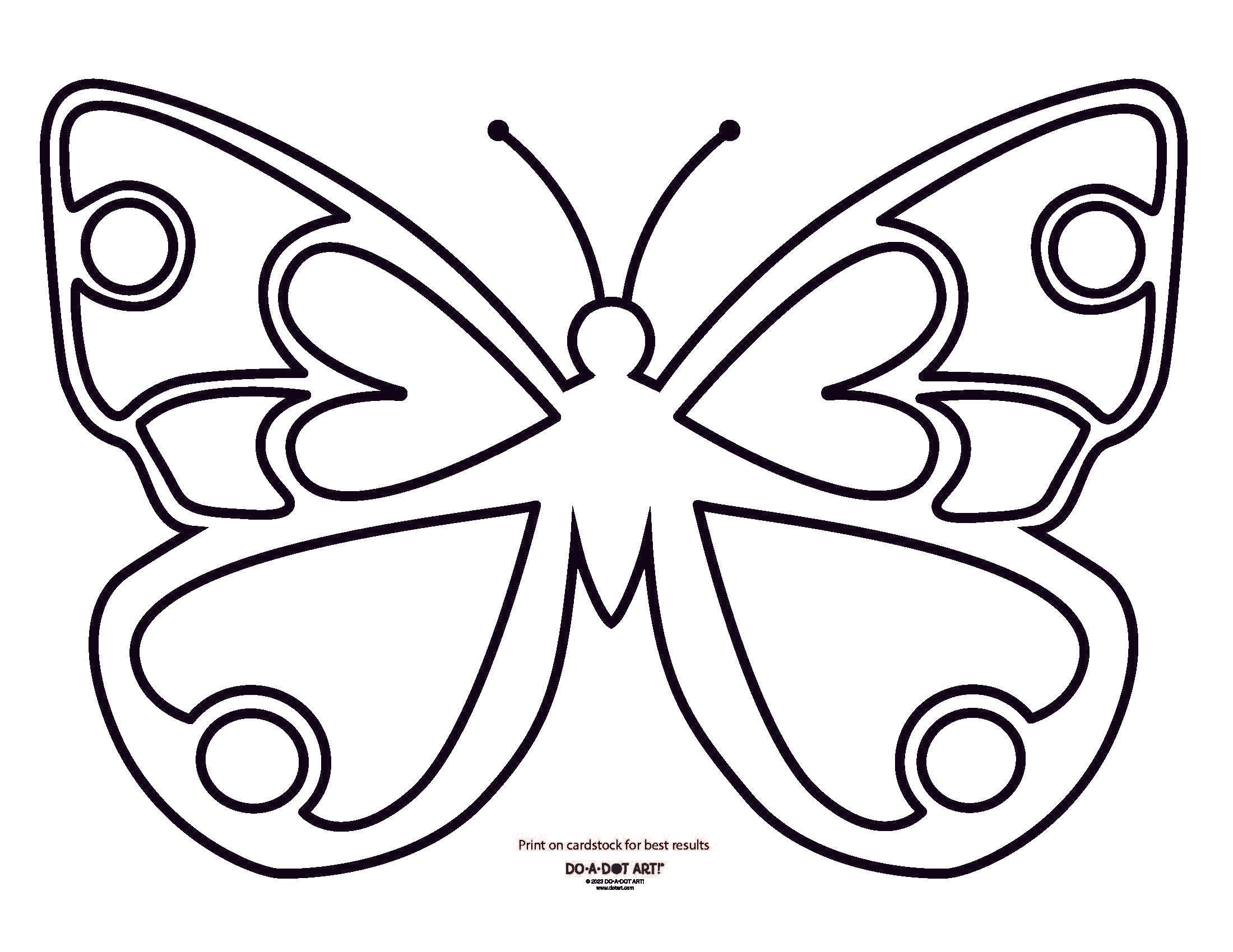 Preview of Stained Glass Butterfly Printable