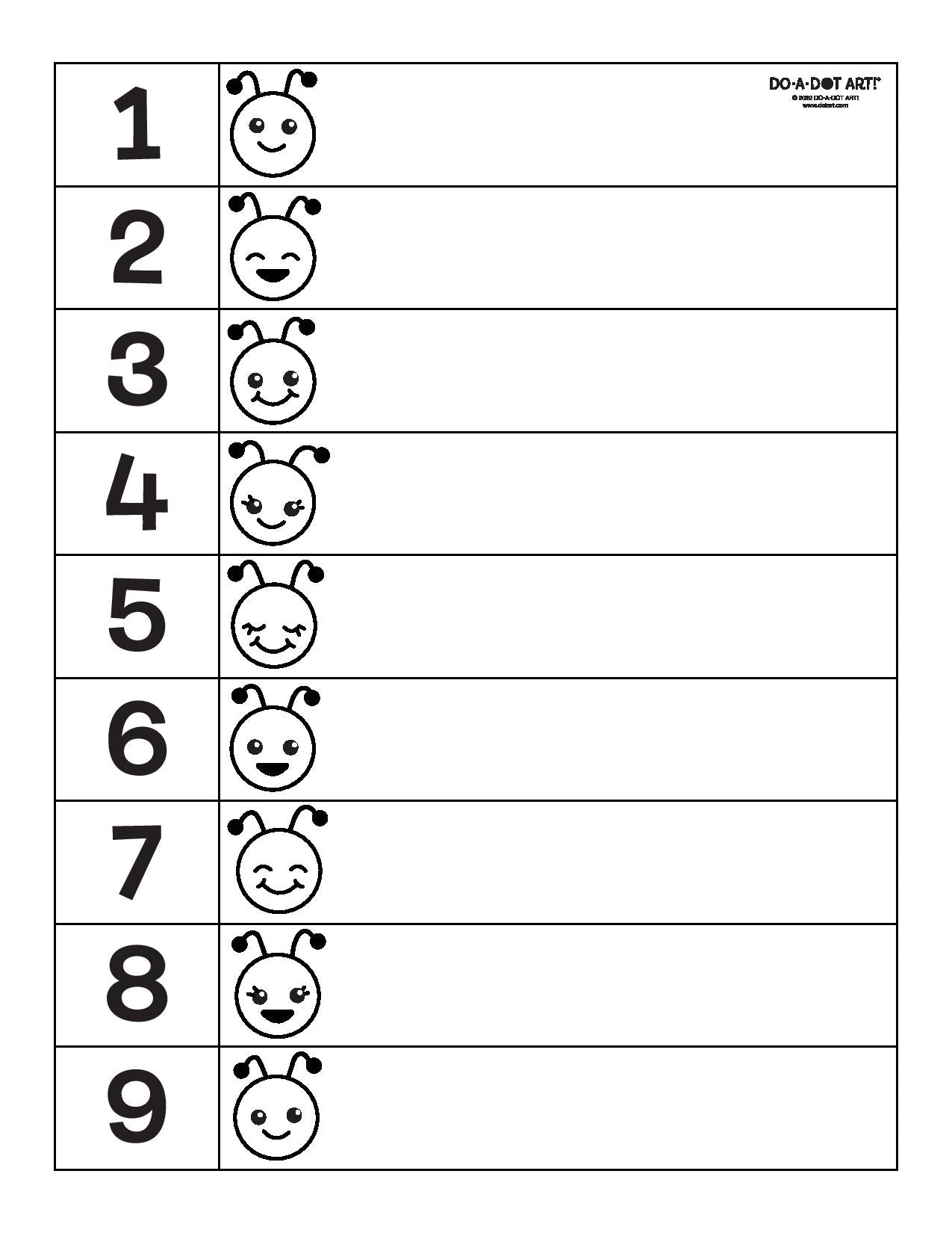 Preview of Caterpillar Counting Printable