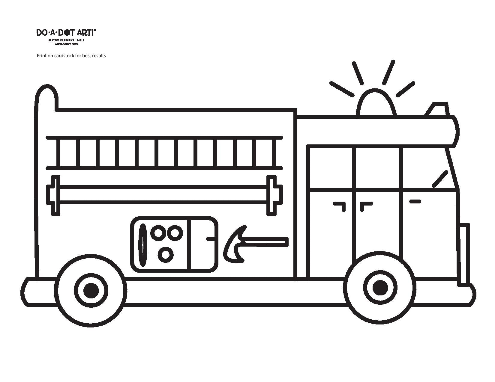 Preview of Firetruck Printable