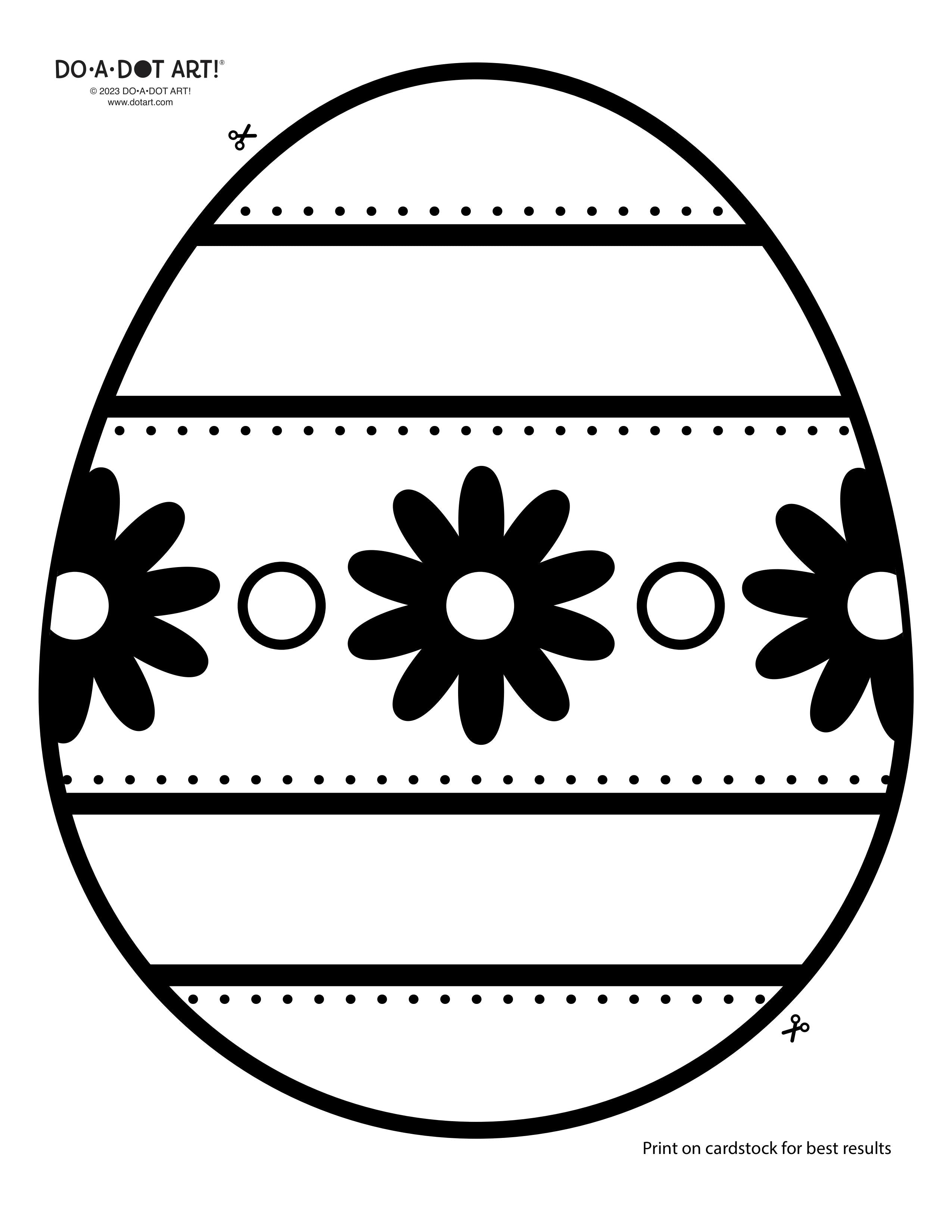 Preview of Large Easter Egg Printable