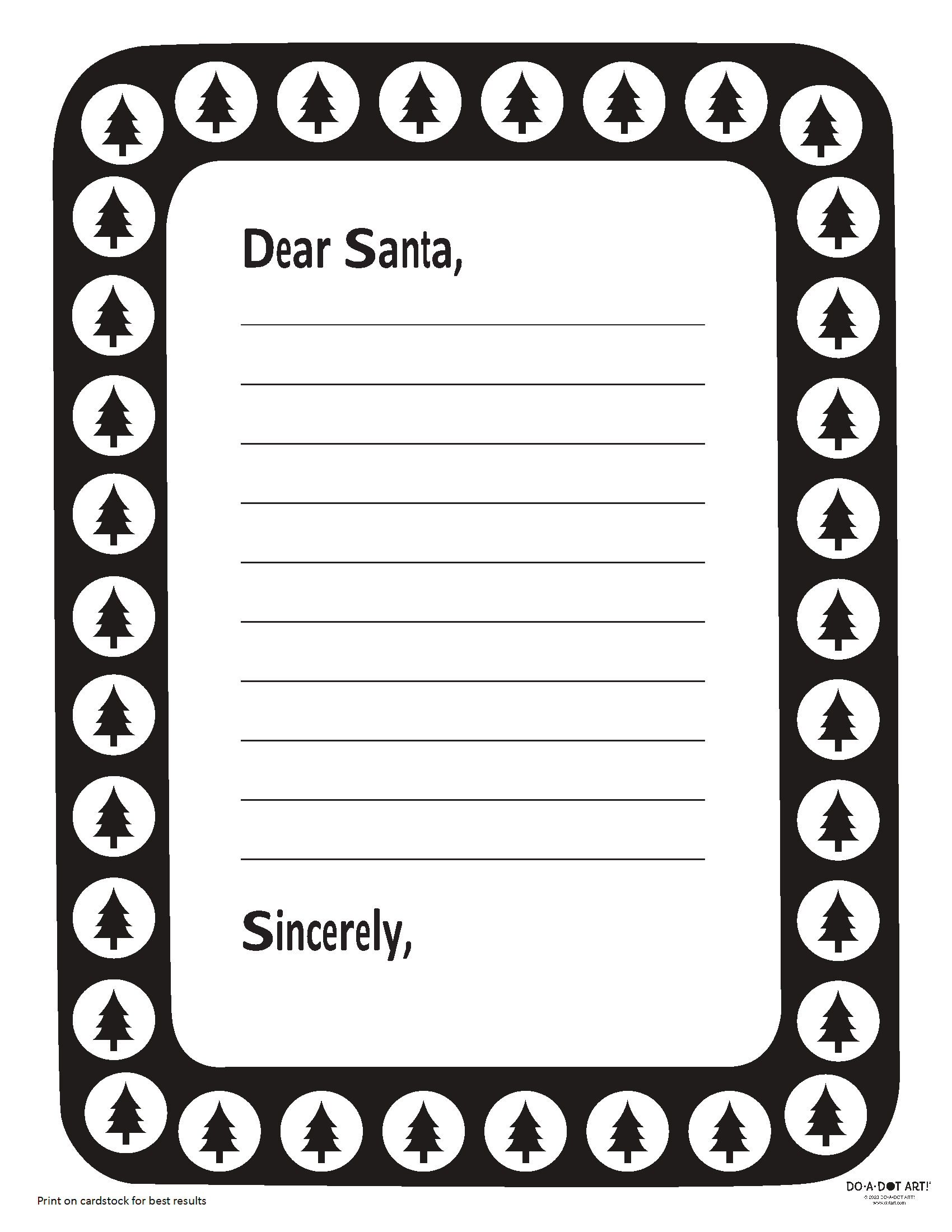 Preview of Letter to Santa Printable