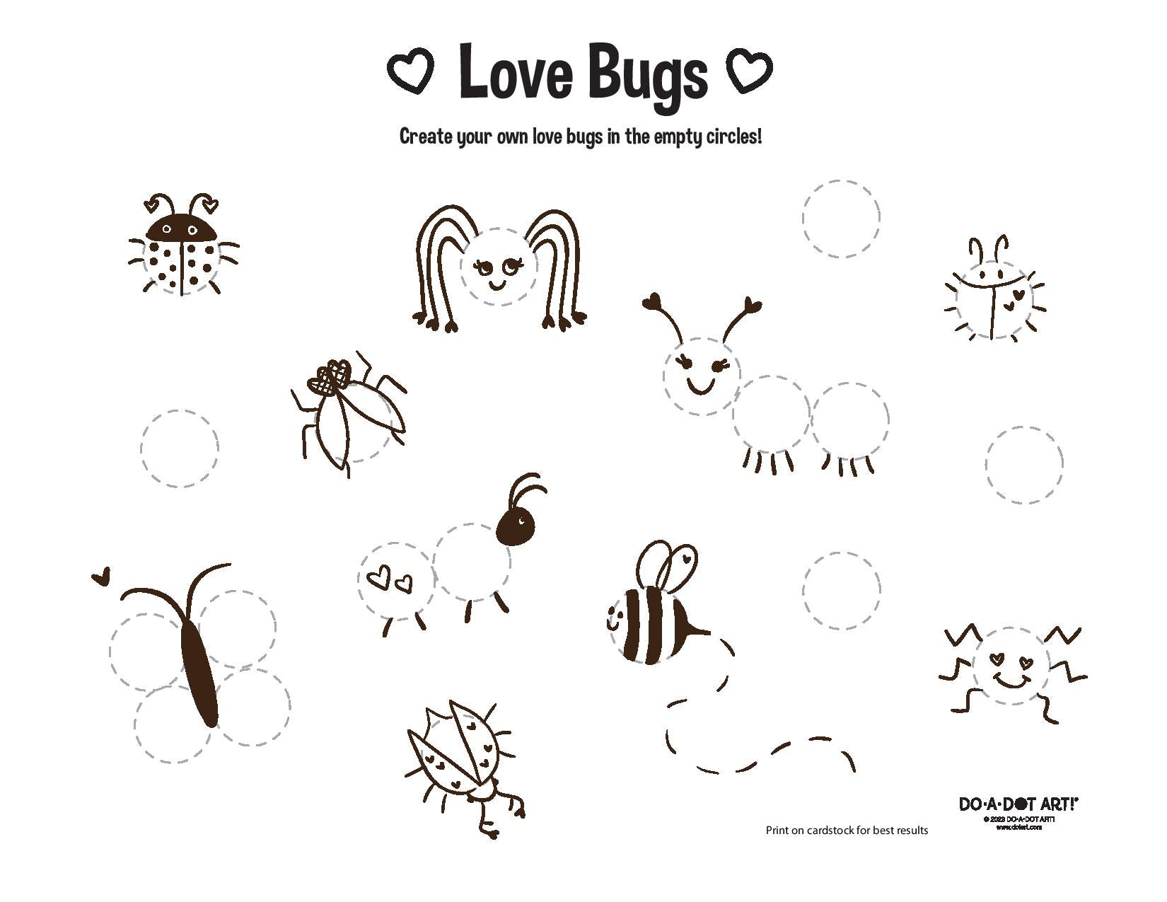 Preview of Lovebugs Printable