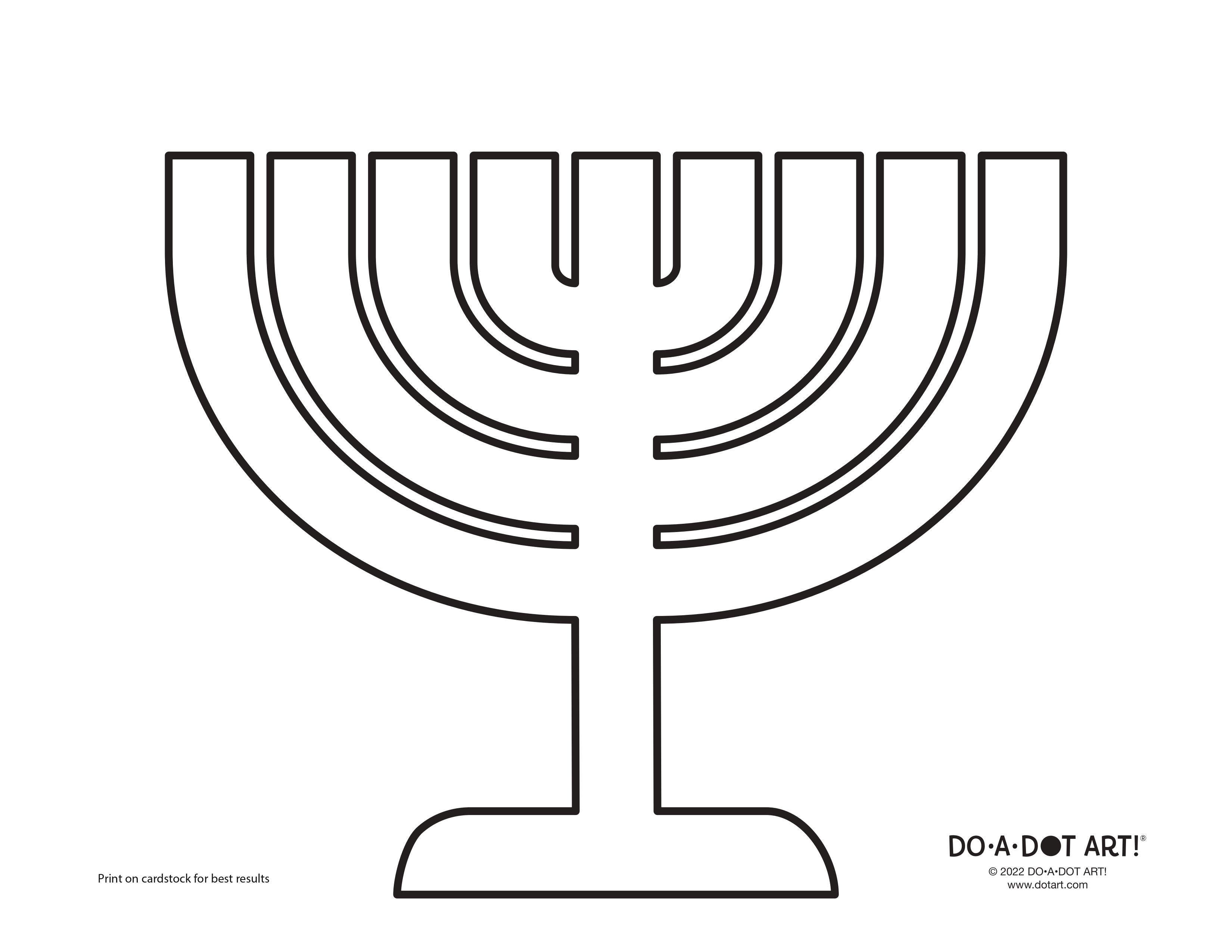 Preview of Menorah Printable