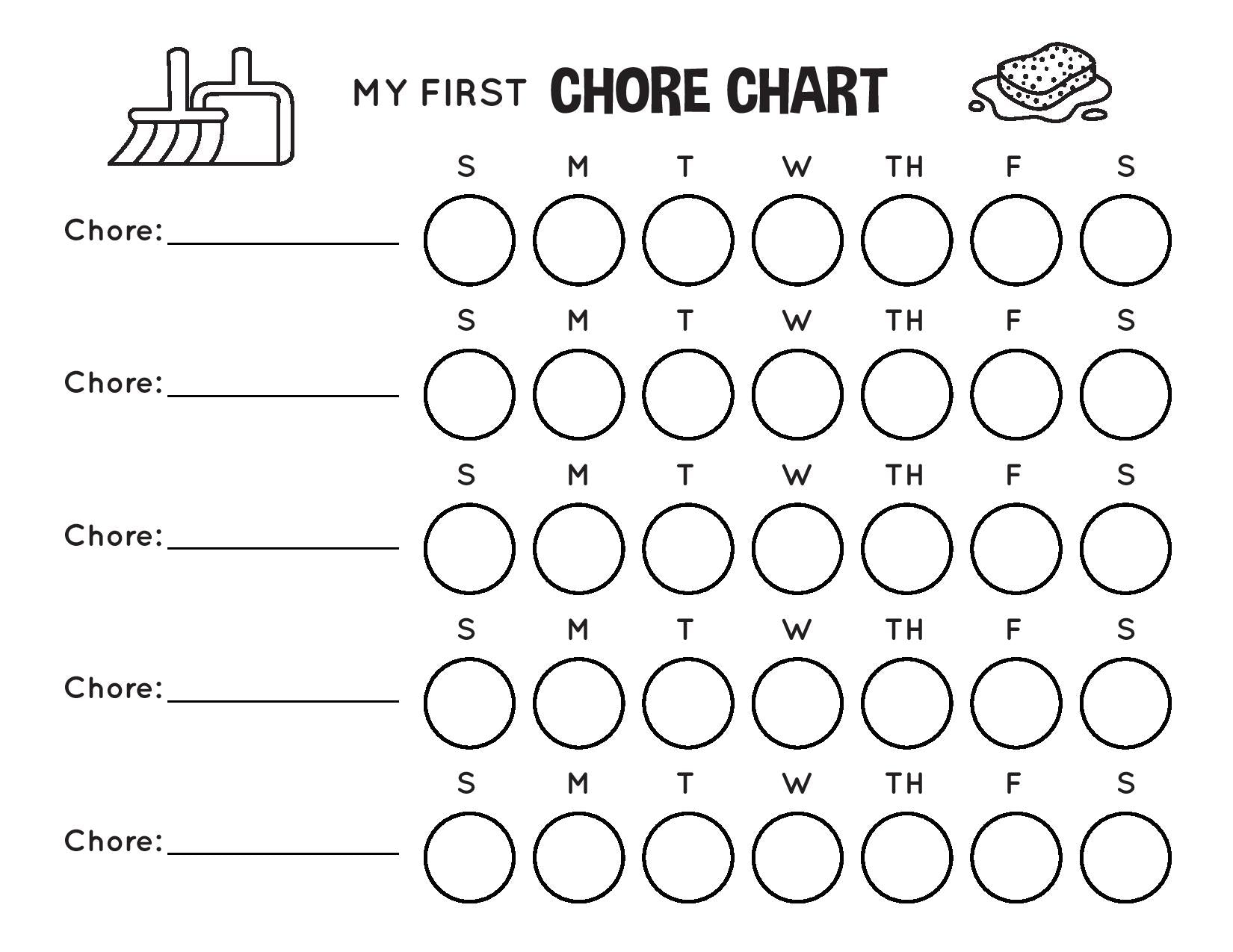 Preview of Chore Chart Printable