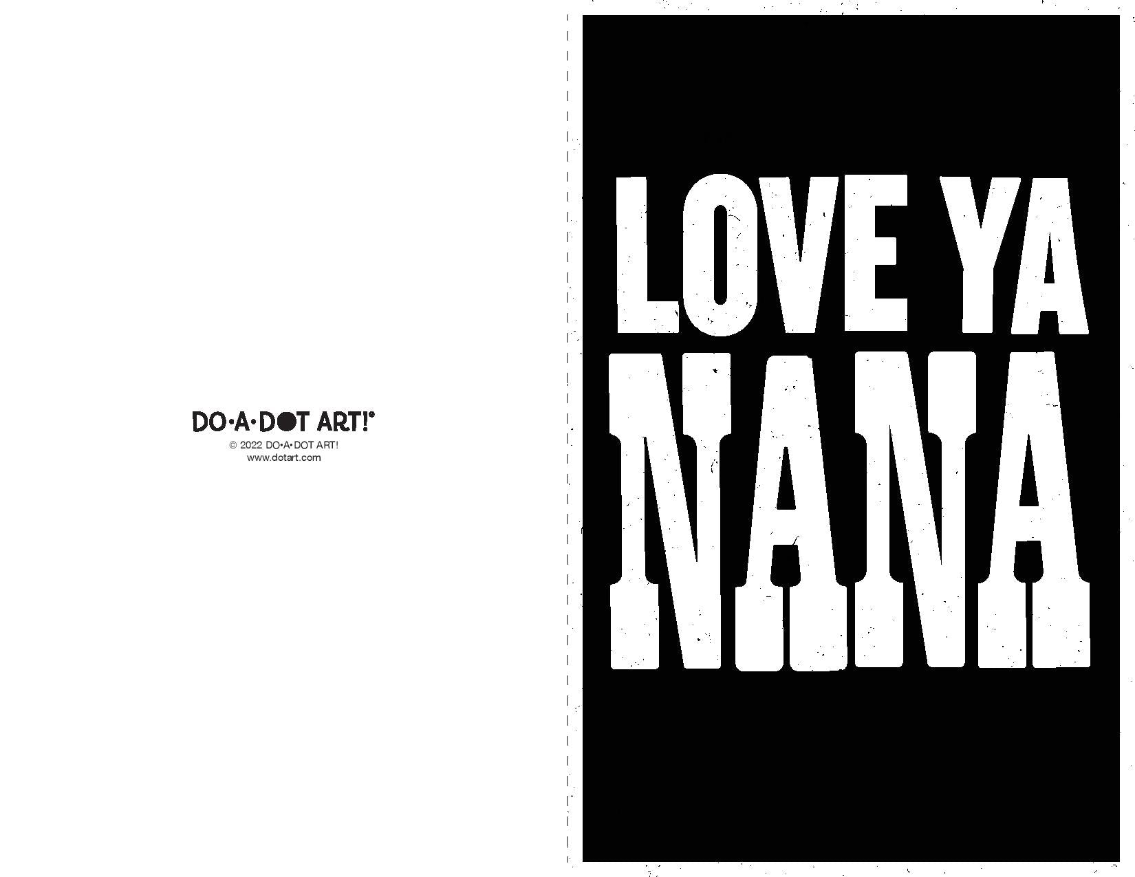 Preview of Nana Card Printable