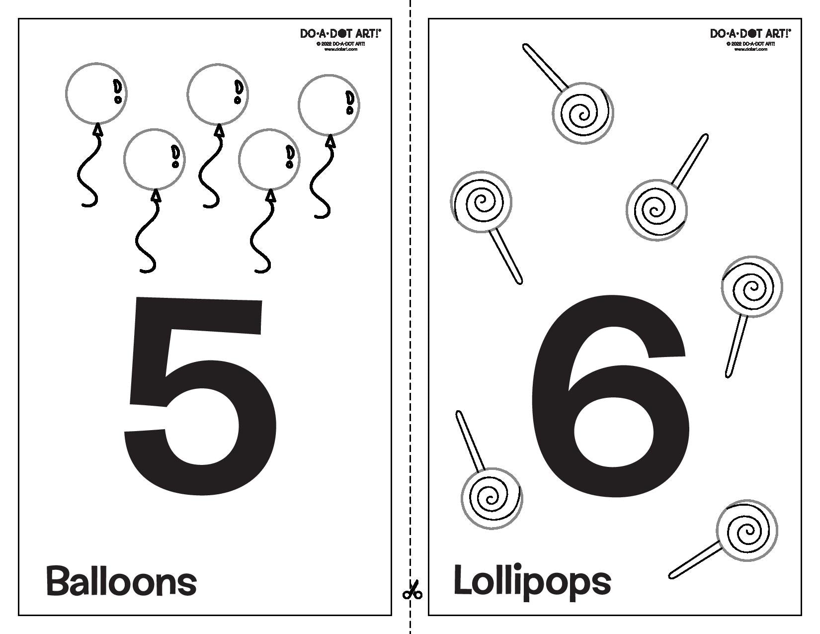 Preview of Numbers 5 & 6 Printable