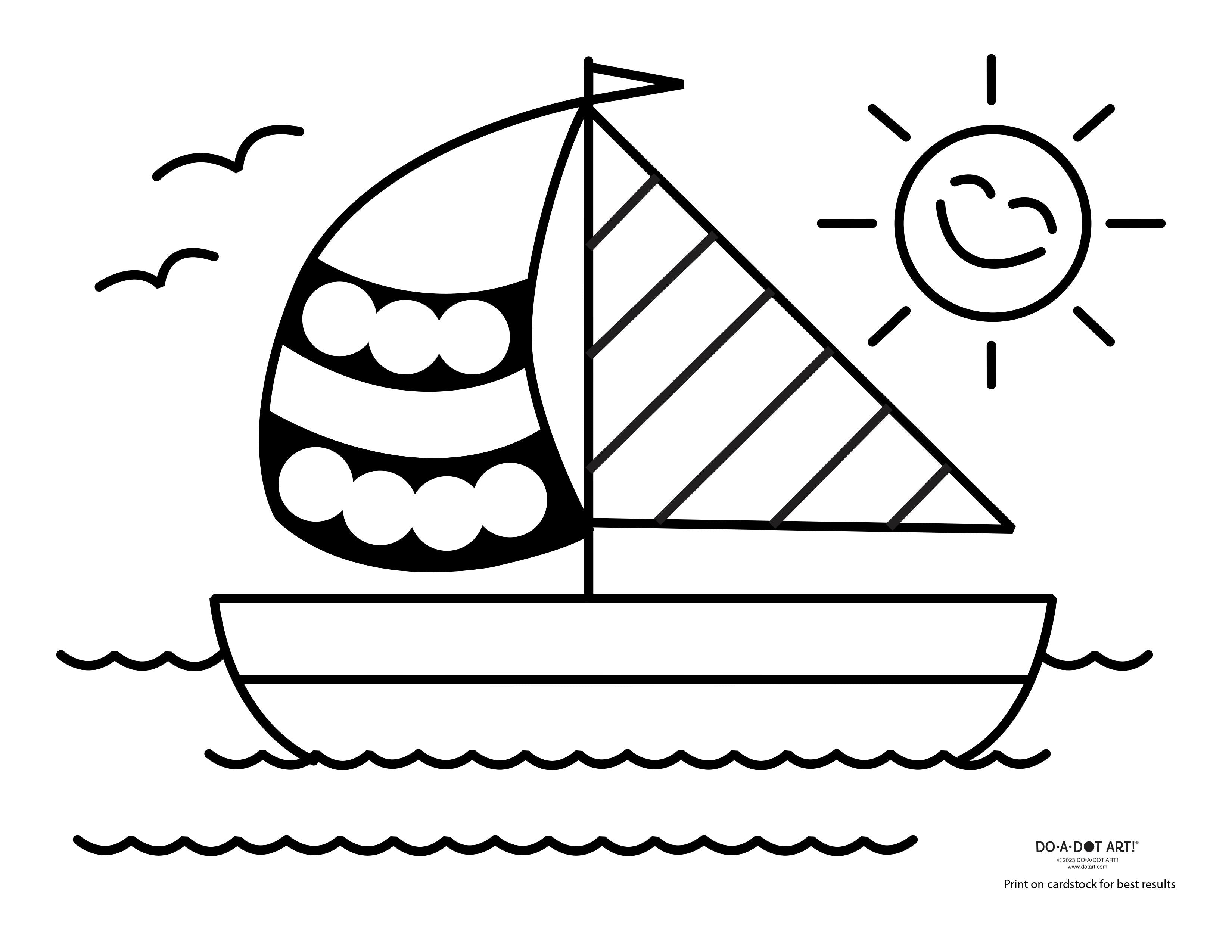 Preview of Sailboat Printable