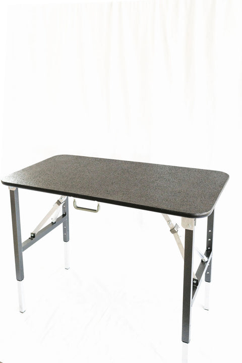 US Warehouse] 36 inch Steel Legs Foldable Nylon Clamp Adjustable Arm Rubber Mat  Pet Grooming Table