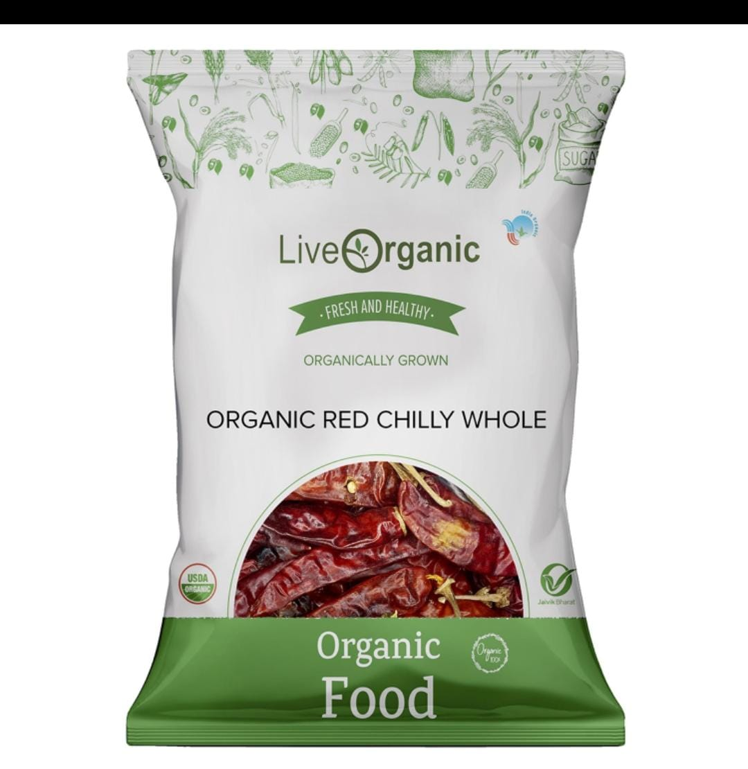 Red Chilly Whole 50 GM – Live Organic