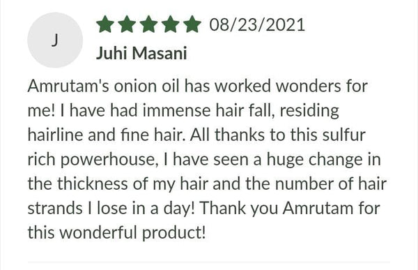 Amrutam Onion Oil Review