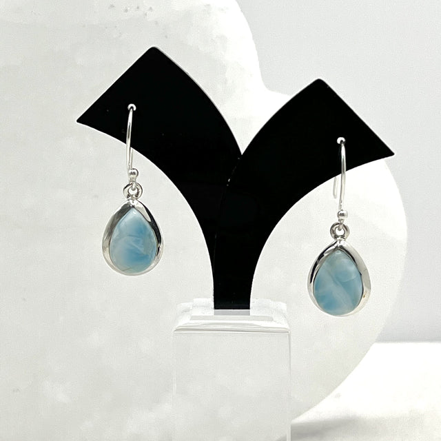 Product Image of Larimar Teardrop Sterling Silver Earrings #1