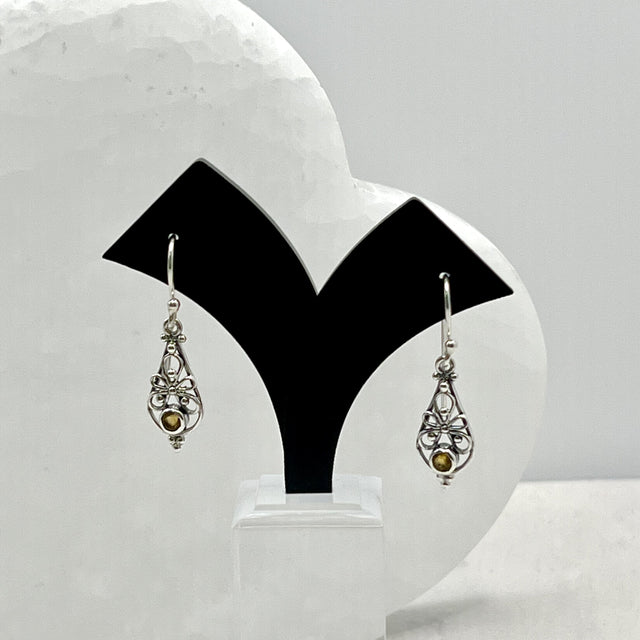 Product Image of Citrine Filigree Sterling Silver Earrings #1