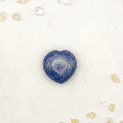 Lapis Carved Heart