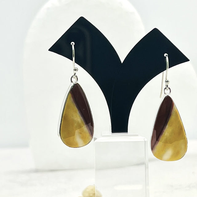 Product Image of Mookaite Teardrop Sterling Silver Earrings #1