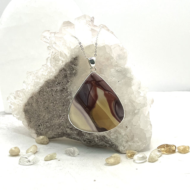 Product Image of Mookaite Teardrop Sterling Silver Pendant #1