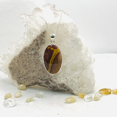 Mookaite Oval Sterling Silver Pendant