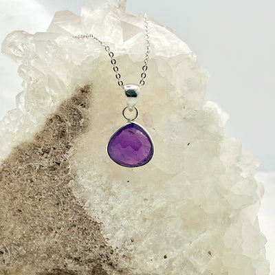 Star Amethyst Faceted Sterling Silver Pendant