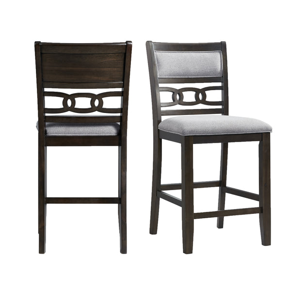 Amherst Counter Height Side Chair Set in Walnut of 2 image