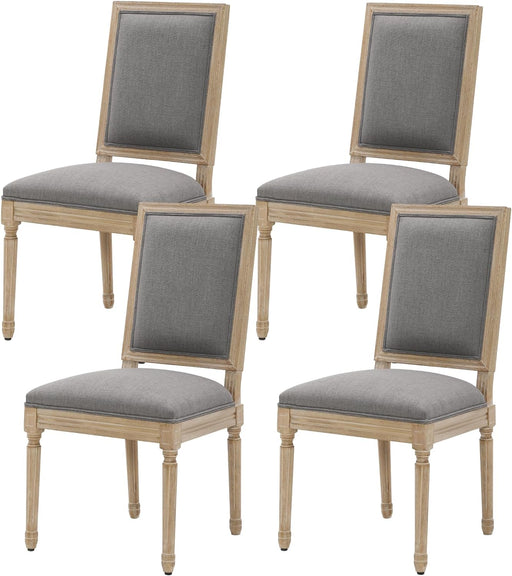 Jahidur King Louis Solid Wood Back Arm Chair (Set of 2) Gracie Oaks Frame Color: Natural, Upholstery Color: Brown