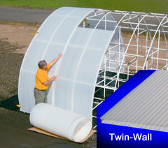 Solexx Greenhouse Rolls used to cover a greenhouse structure