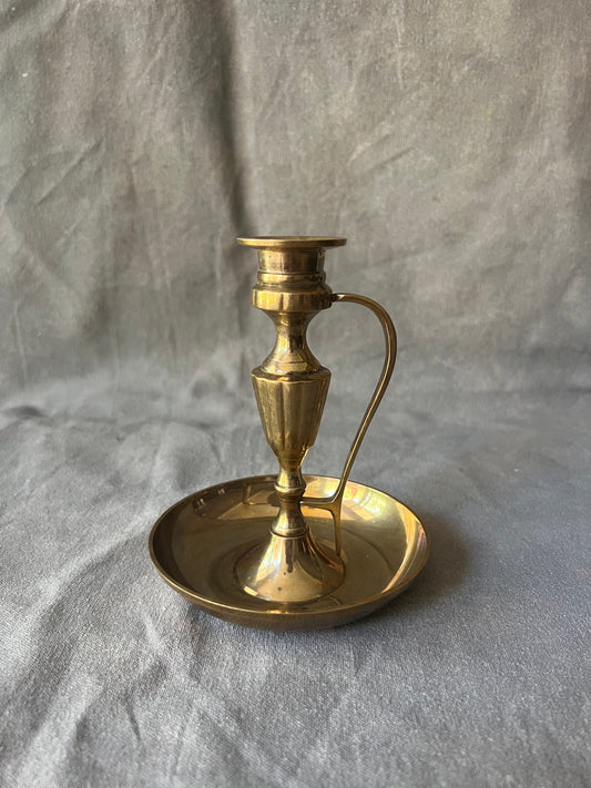 Single Vintage Brass Petit Candle Holder with Drip Tray – Shop