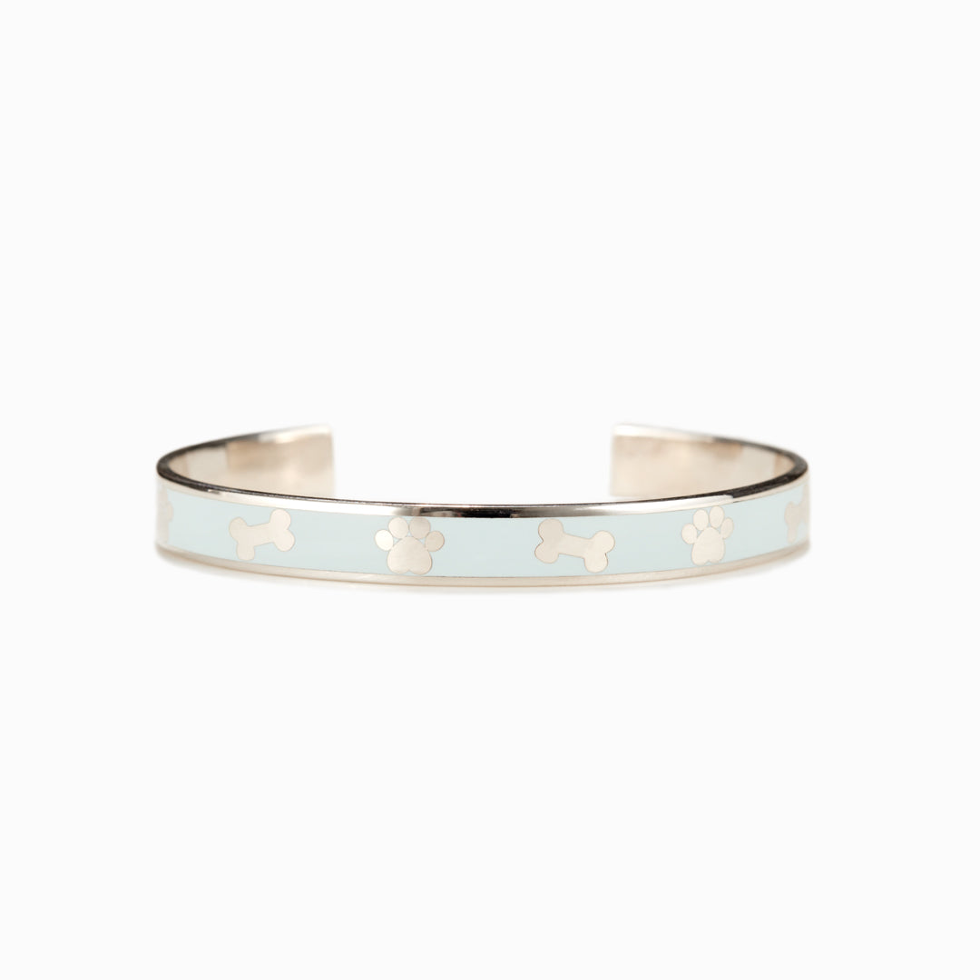 Dog Bone & Paw Cuff Bangle - StoryJewelry product image