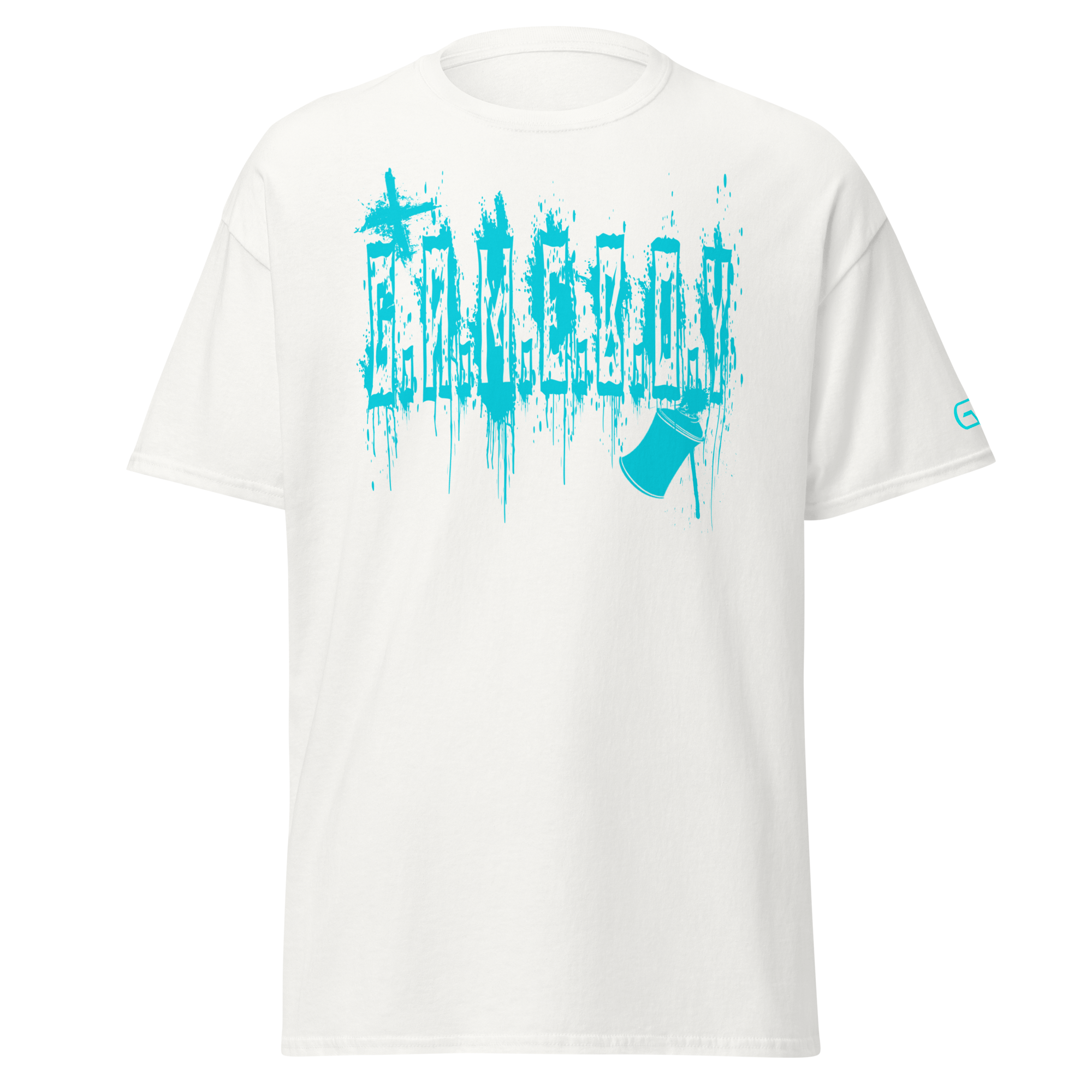 G.A.M.E.B.O.Y Graffiti Slogan Tee TEAL