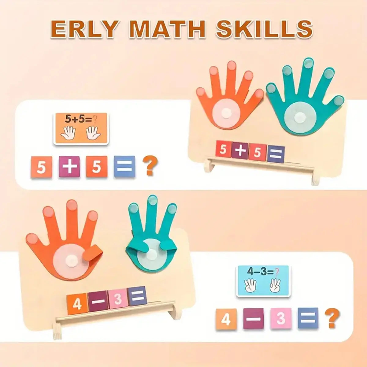 Unisex Multicolor Wooden Finger Math Learning Toy By Includ Trending Accessories