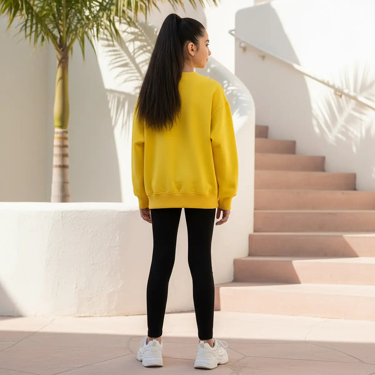 Girls' Graphic Sweatshirt with Long Sleeves by Includ