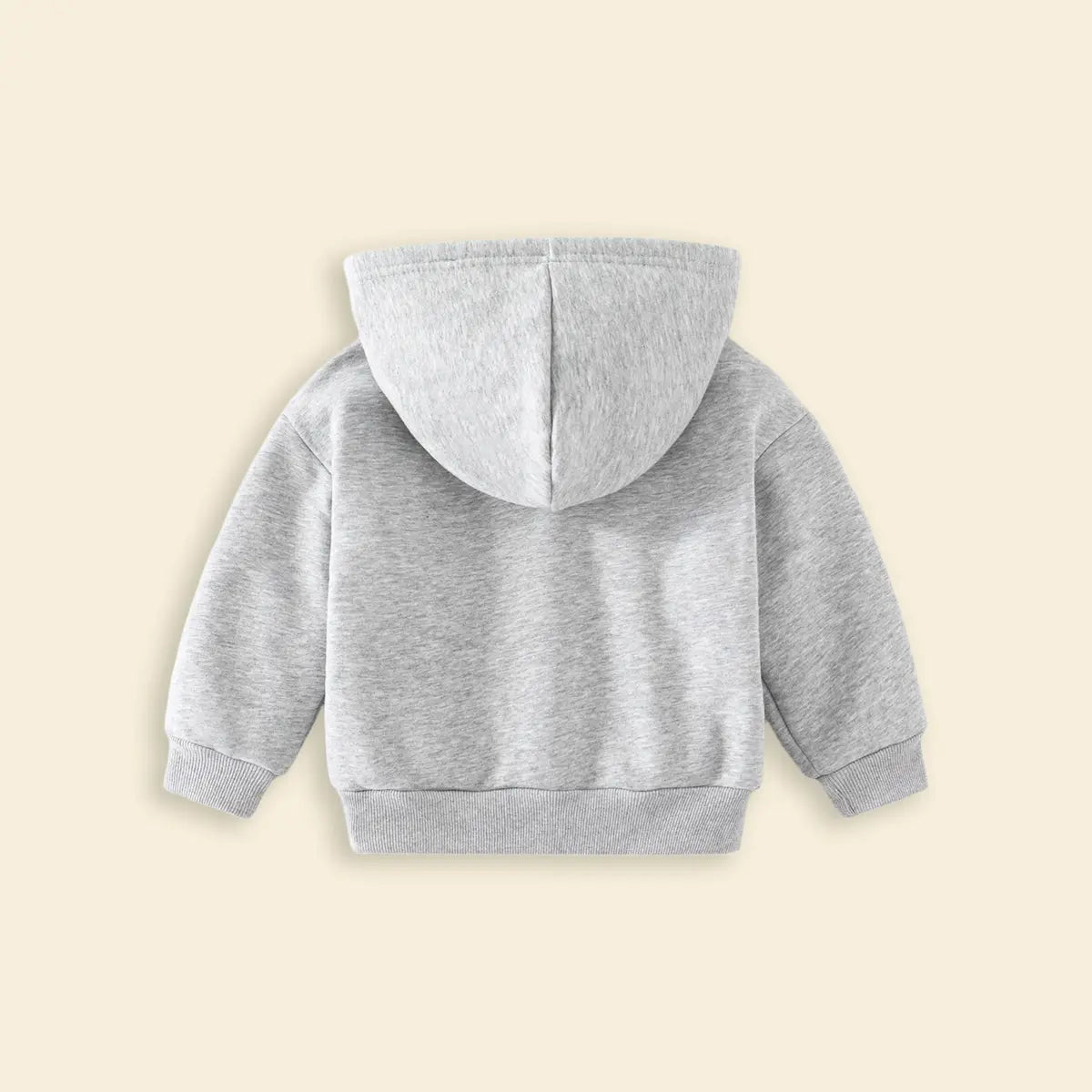 Boys Grey Typographic Embroidered Zip-up Hoodie With Kangaroo Pocket Sweatshirts & Hoodies