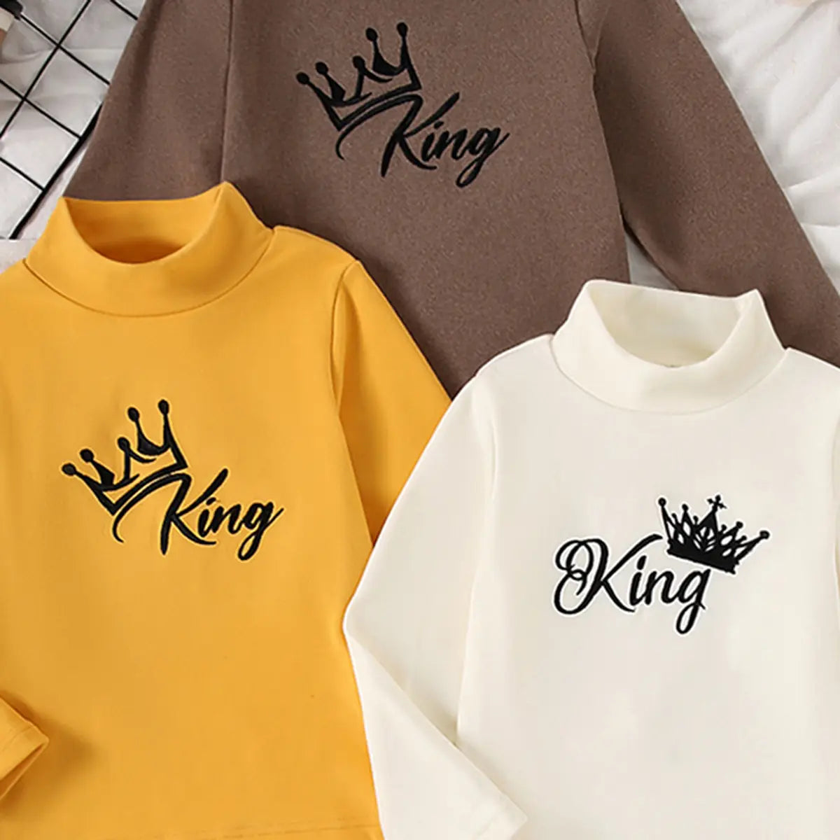 Boys Multicolor Typographic King Printed T-Shirts Pack Of 3 Tshirts