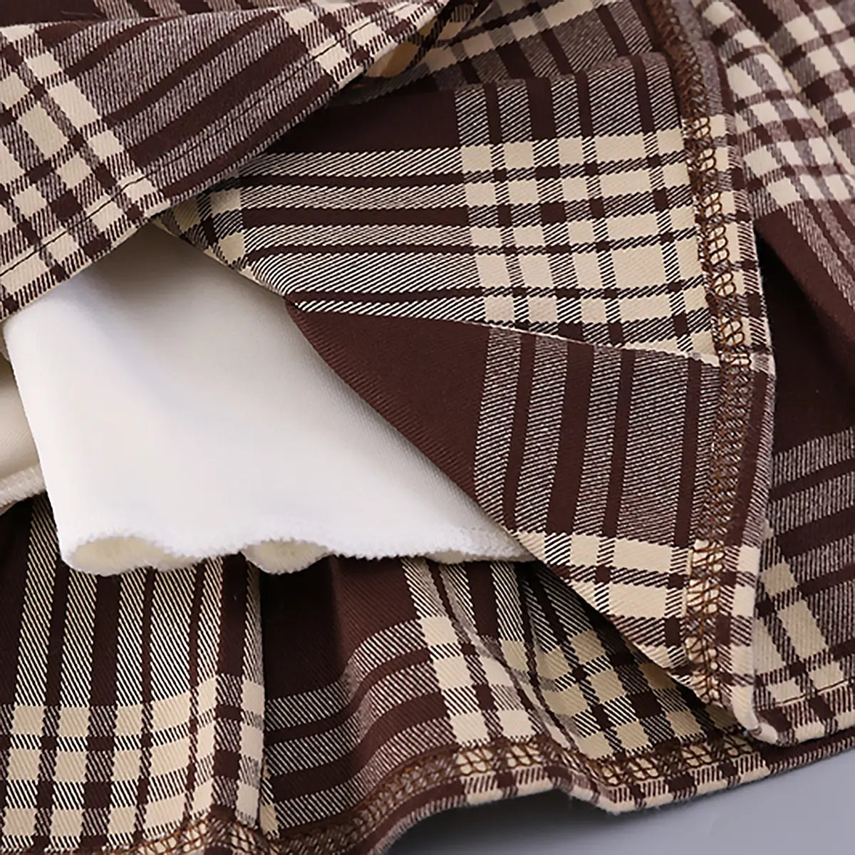 Girls Light Brown Sleeveless Jacket With Regular T-Shirt & Skirt Sets 3 pc. Sets