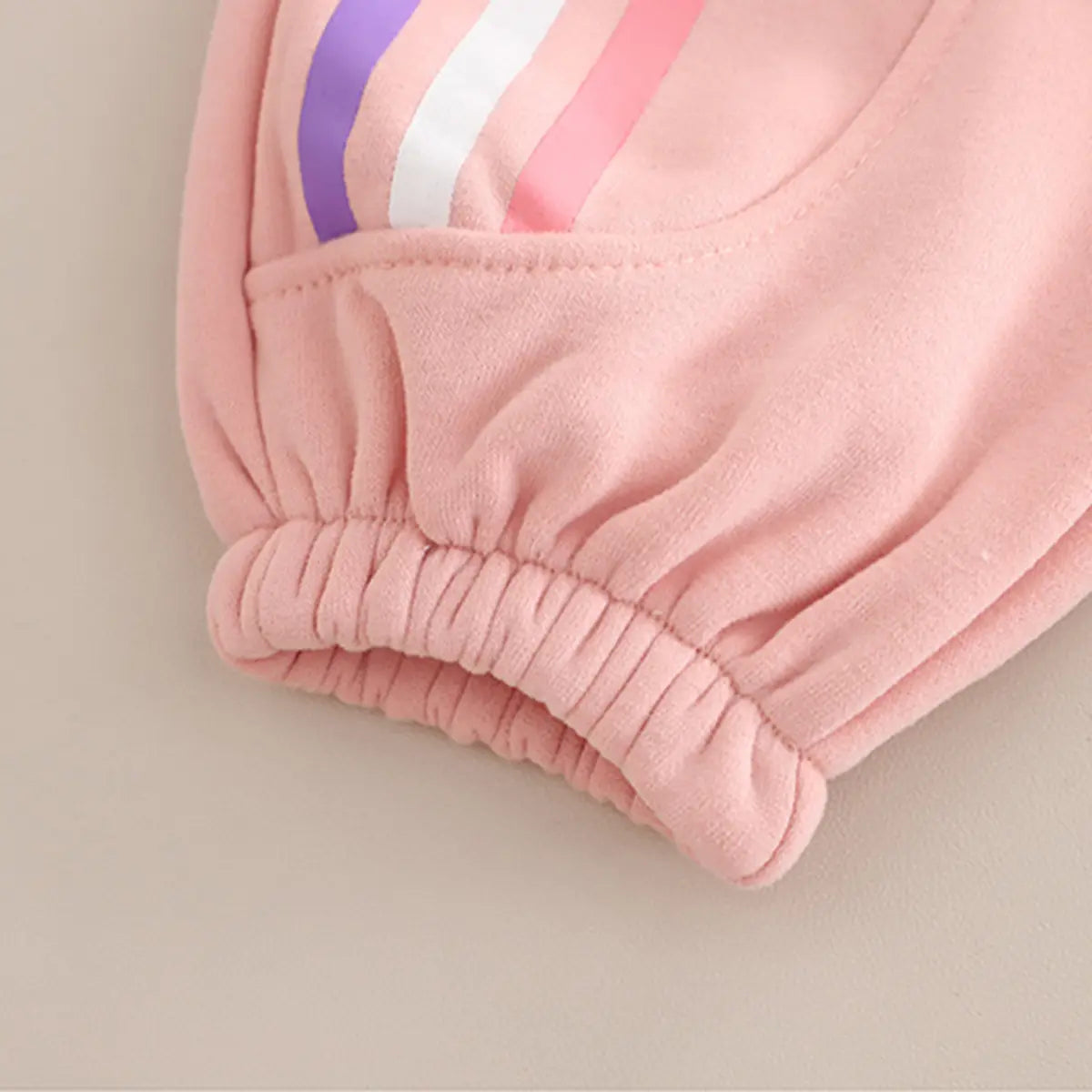 Girls Pink Applique Regular Sweatshirt With Trousers Sets 2 pc. Sets