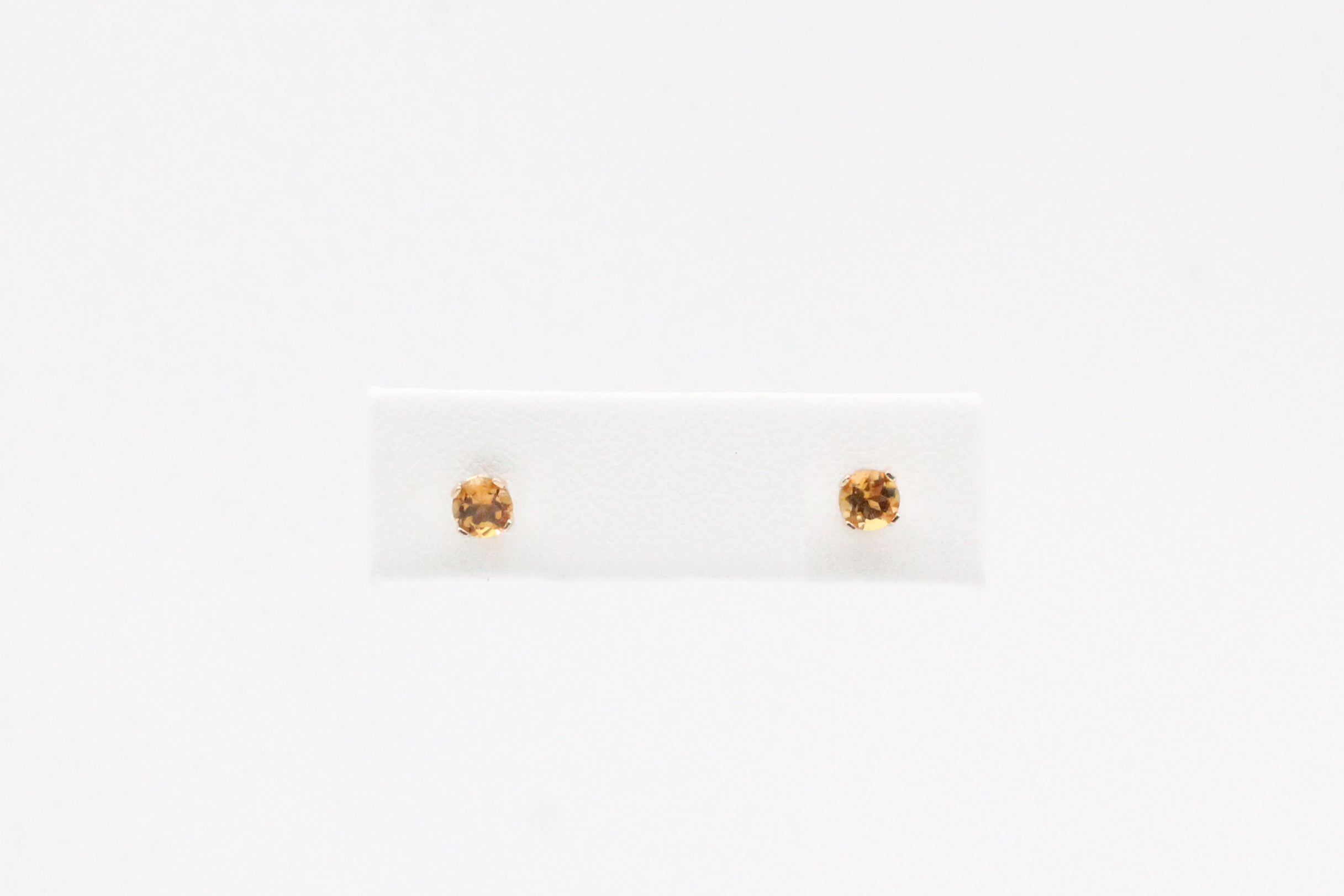 Yellow Gold Citrine Stud Earrings