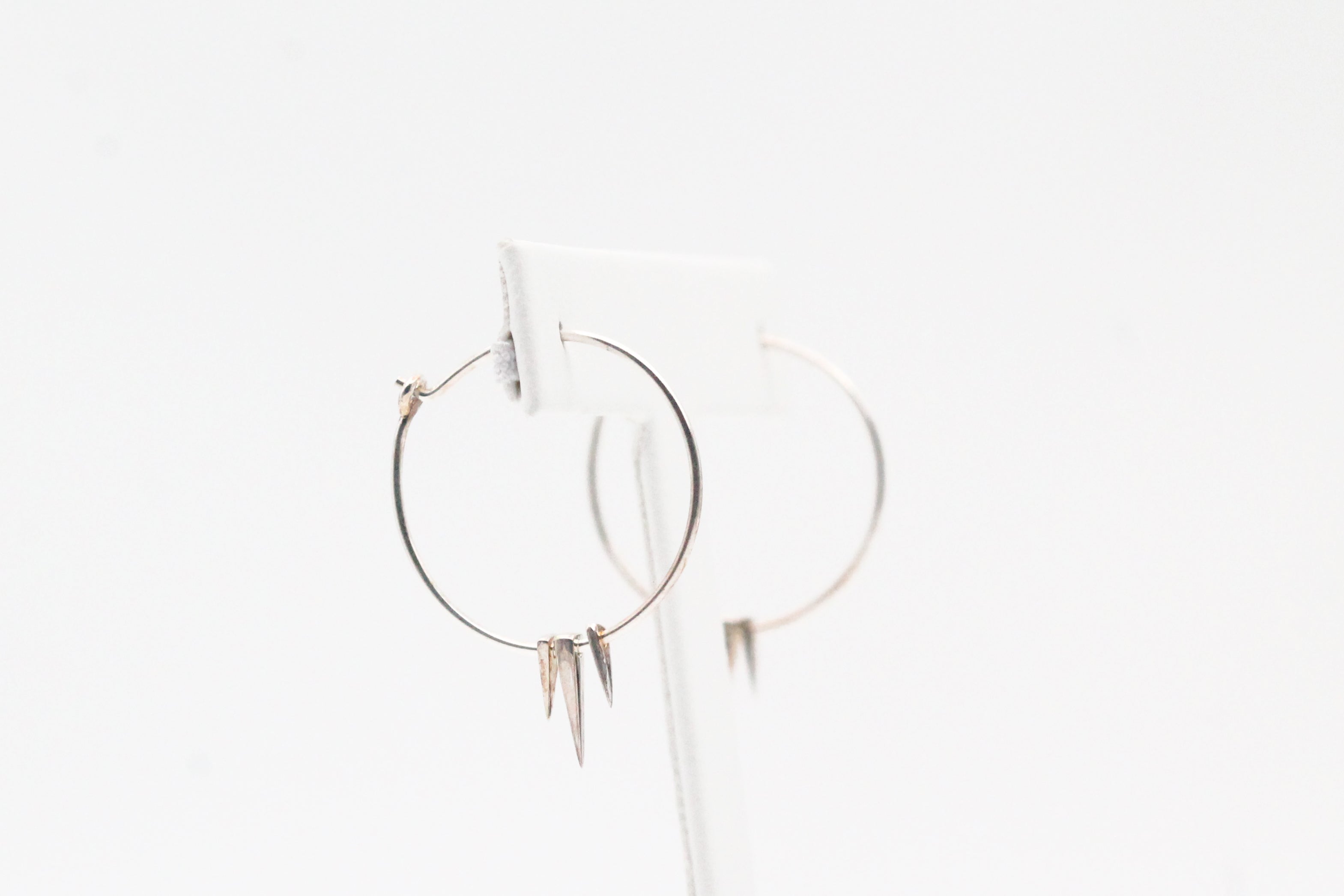 Sterling Silver Spiky Hoop Earrings