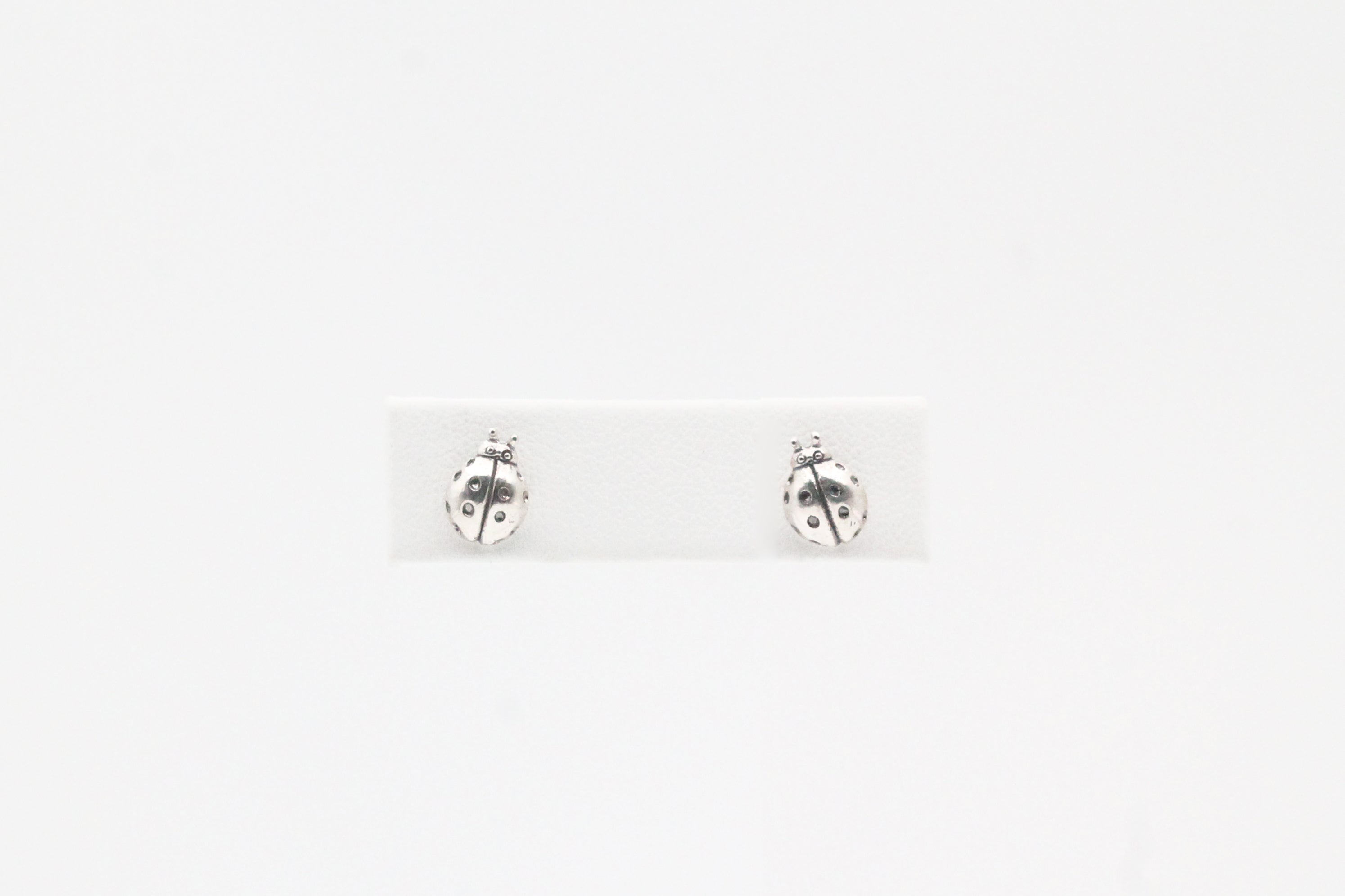 Sterling Silver Ladybug Stud Earrings