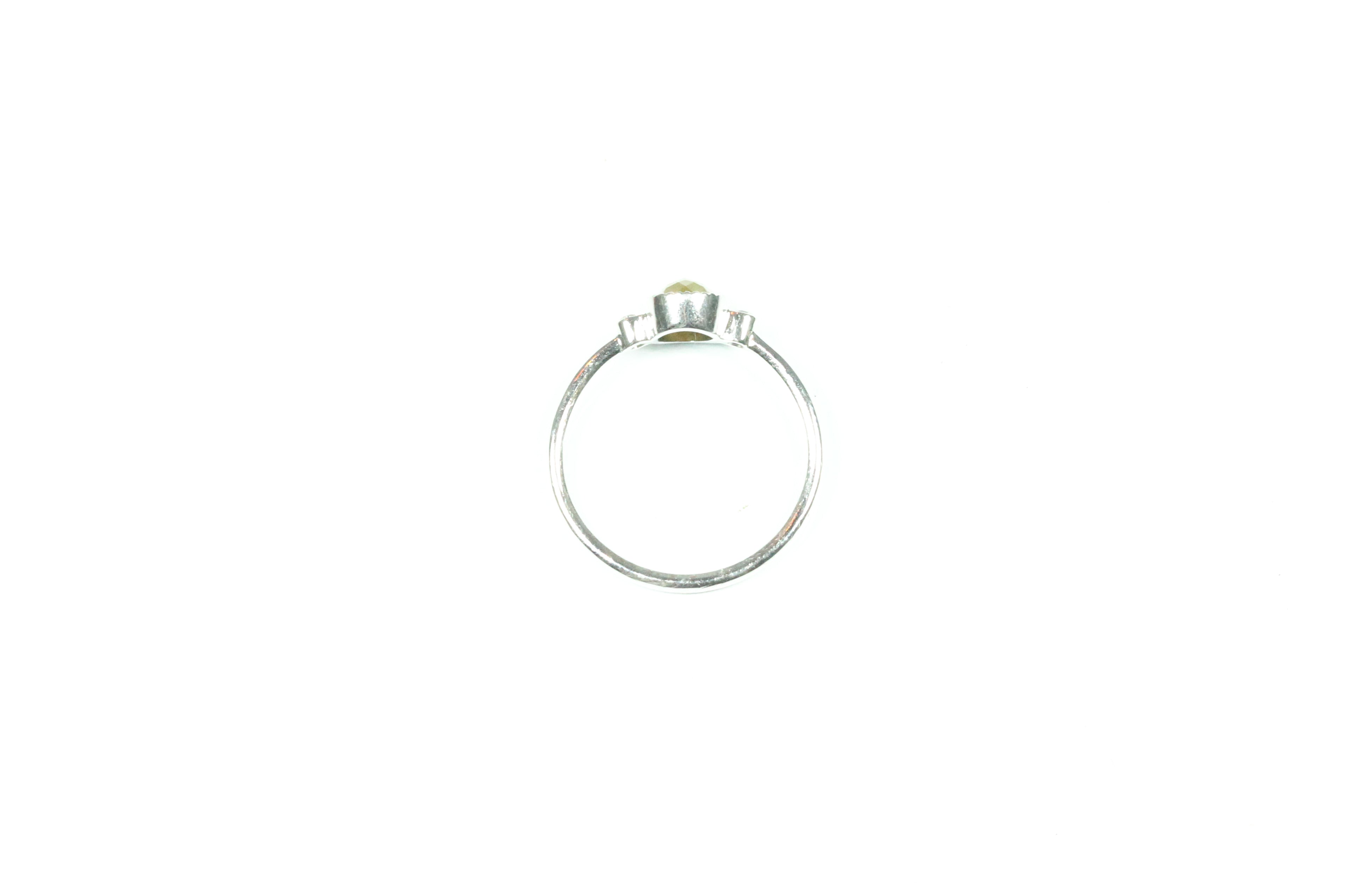 White Gold Rustic Diamond Ring