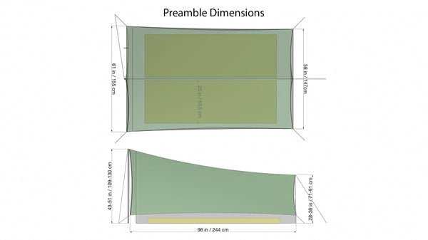 Preamble Dimensions. Note the adjustable pitch height.