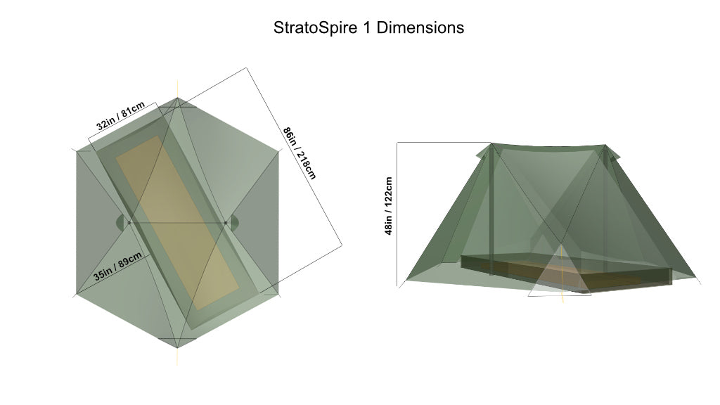 Tarptent StratoSpire1 dimension